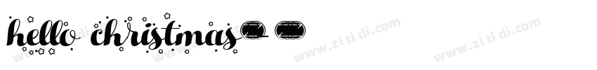 hello christmas字体字体转换